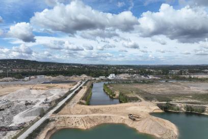 Vue aérienne sur le chantier PSMO - Agrandir l'image, fenêtre modale